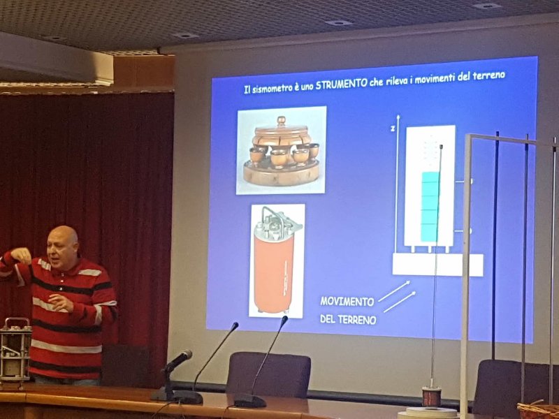 Visita all'INGV-Lezione sui sismografi